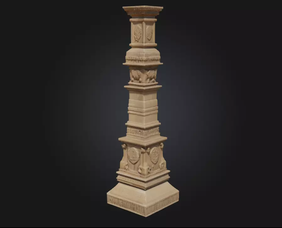 Ancient Pillar Monument Echoes of Timeless Civilizations 3D model