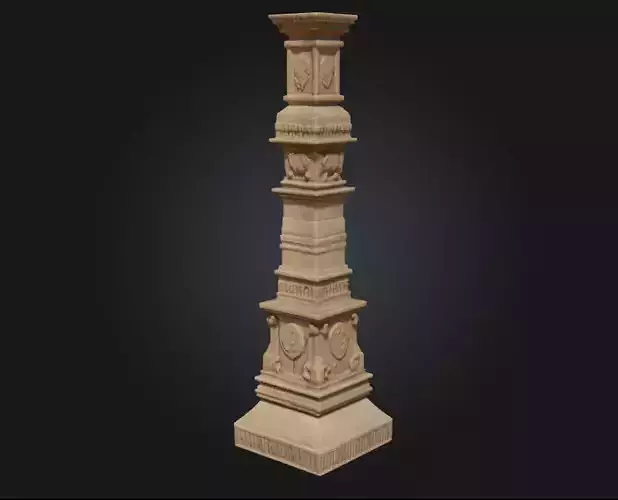 Ancient Pillar Monument Echoes of Timeless Civilizations 3D model