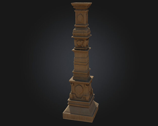 Ancient Pillar Monument  Echoes of Timeless Civilizations 3D model 3