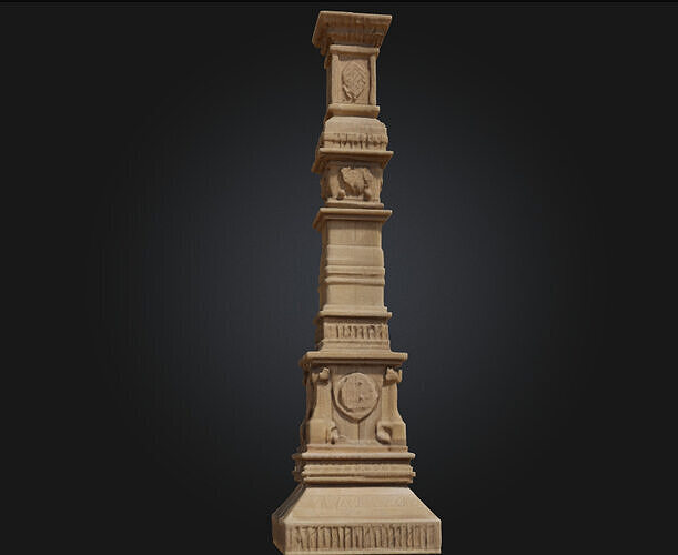 Ancient Pillar Monument  Echoes of Timeless Civilizations 3D model 7