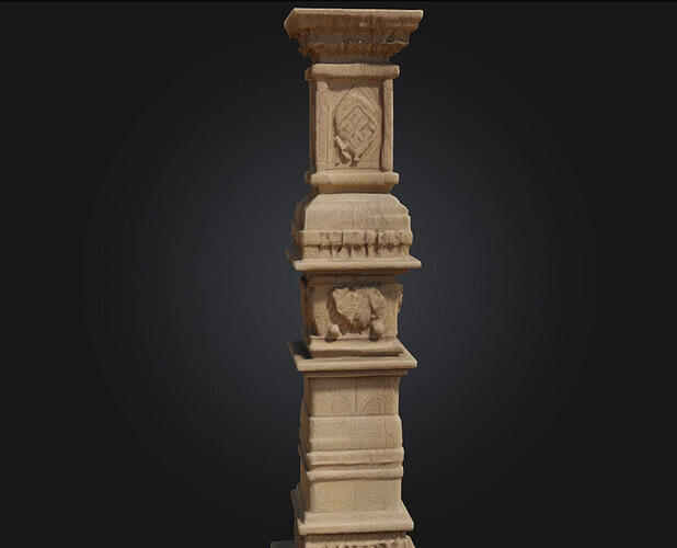 Ancient Pillar Monument  Echoes of Timeless Civilizations 3D model 6