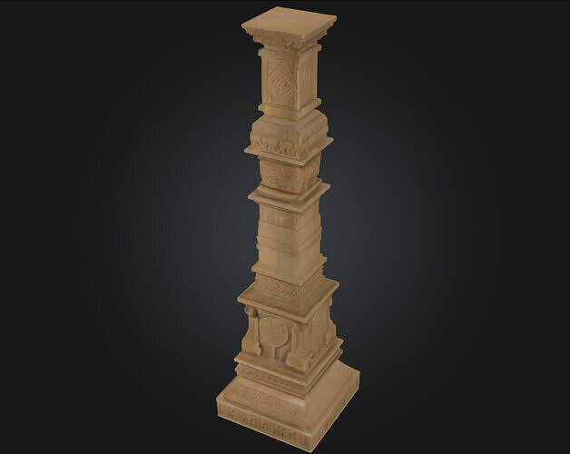 Ancient Pillar Monument  Echoes of Timeless Civilizations 3D model 4