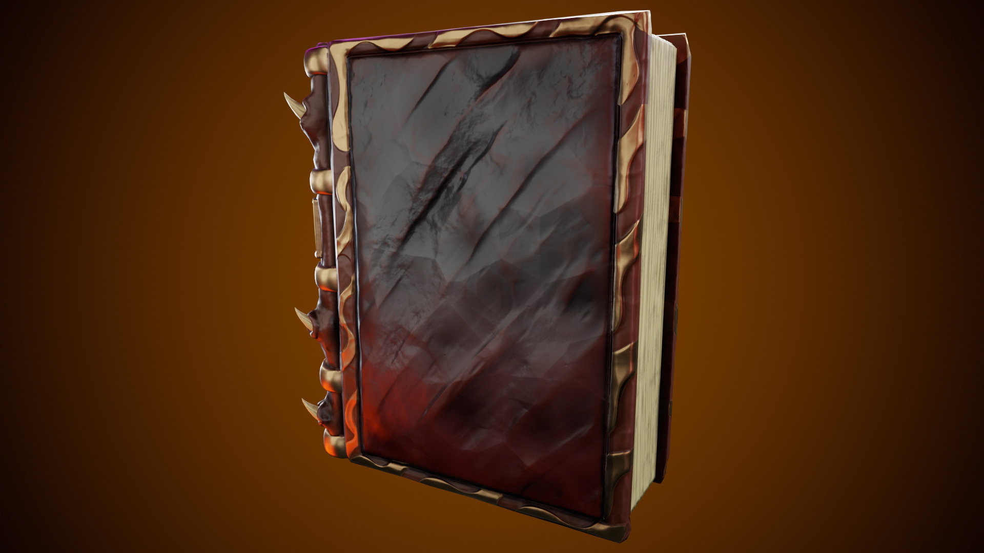 3D Demonic Spellbook Stylized Fantasy Book Low-poly 3D model_5