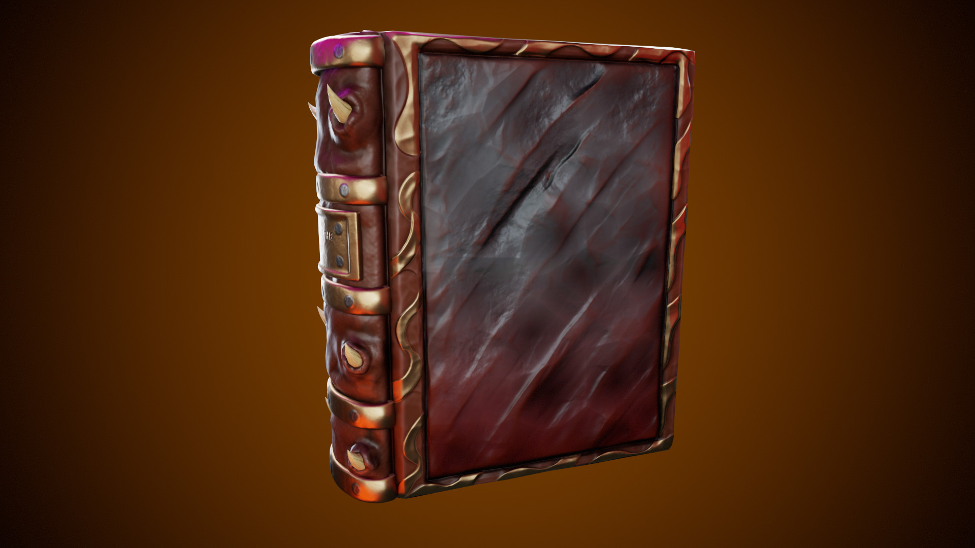 3D Demonic Spellbook Stylized Fantasy Book Low-poly 3D model_4