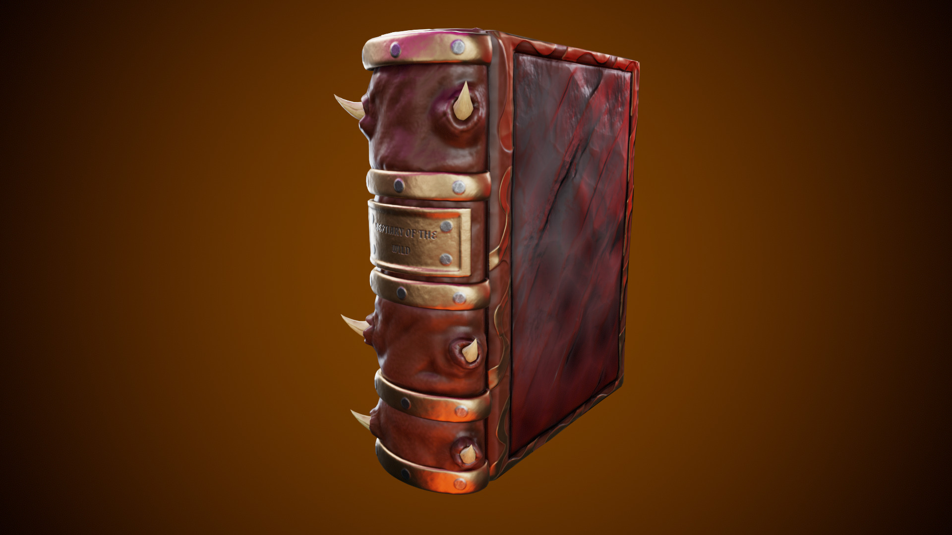 3D Demonic Spellbook Stylized Fantasy Book Low-poly 3D model_3