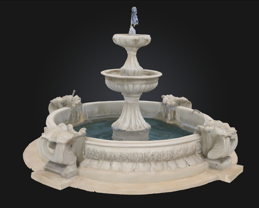 Grandstone Cascade  Sculpted Majesty in Flowing Stone 3D model_4
