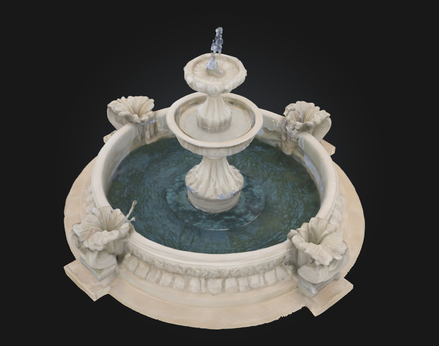 Grandstone Cascade  Sculpted Majesty in Flowing Stone 3D model_3