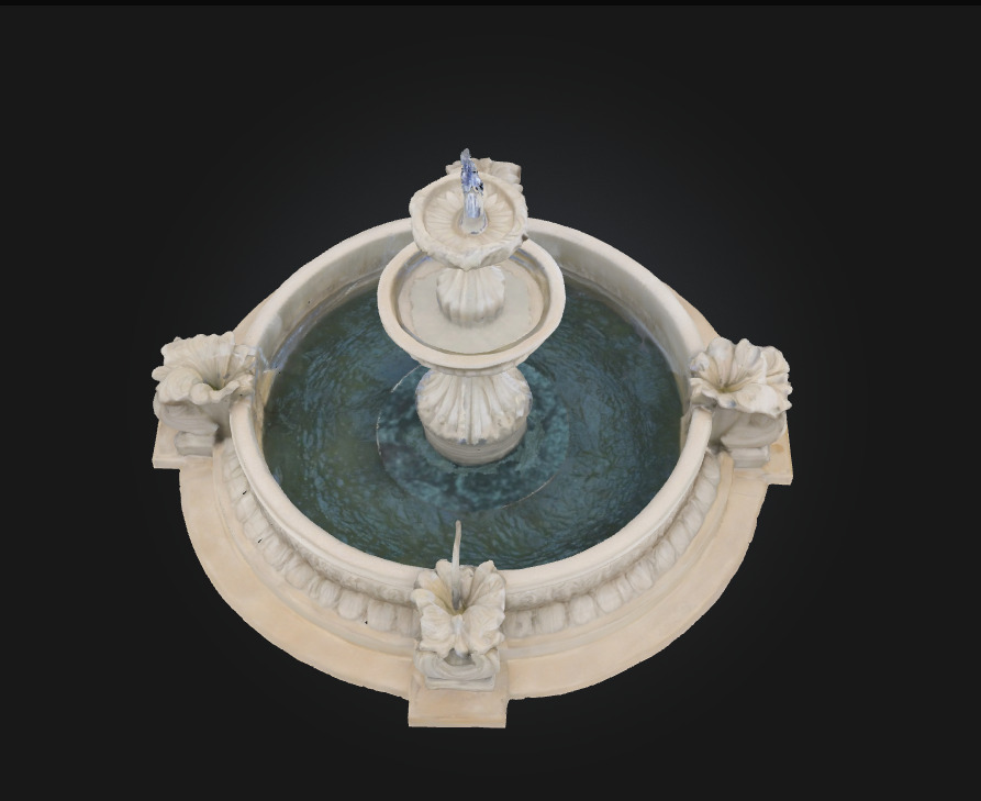 Grandstone Cascade  Sculpted Majesty in Flowing Stone 3D model_2