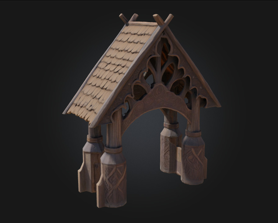 Viking Pavilion  Rugged Shelter of the Norse Clans 3D model_4