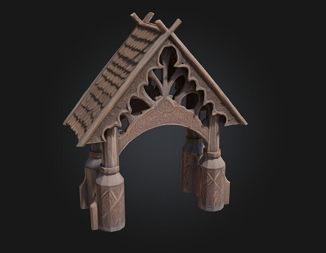 Viking Pavilion  Rugged Shelter of the Norse Clans 3D model