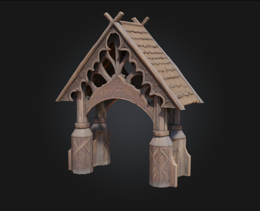 Viking Pavilion  Rugged Shelter of the Norse Clans 3D model_1