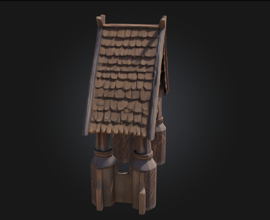 Viking Pavilion  Rugged Shelter of the Norse Clans 3D model_2