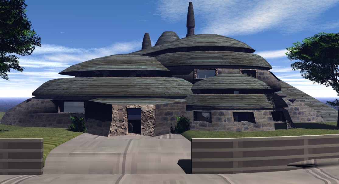 Scifi Scenery House 3D model_1