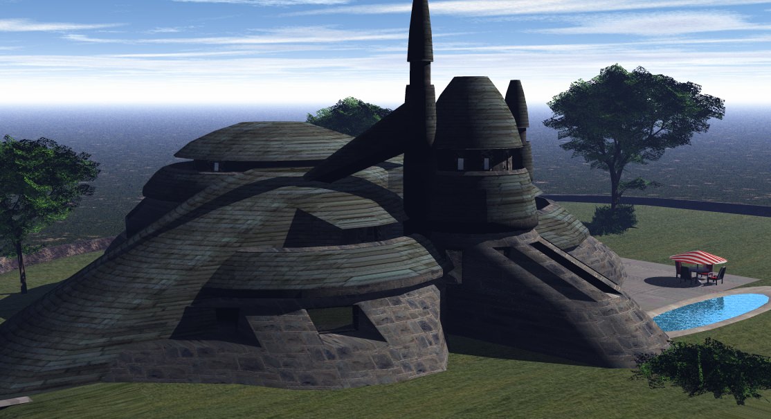 Scifi Scenery House 3D model_4