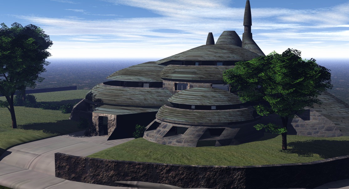 Scifi Scenery House 3D model_3