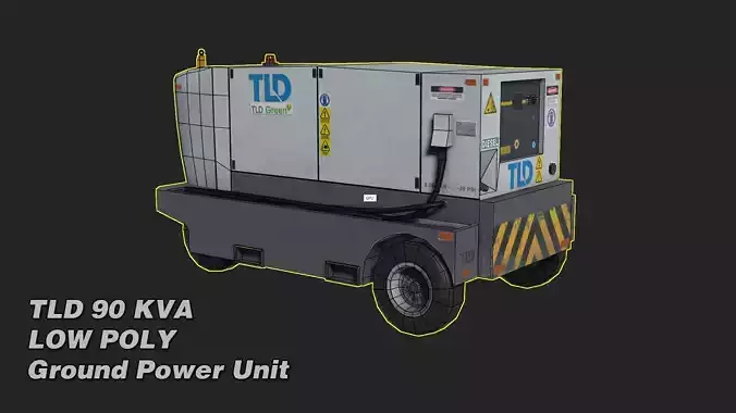 TLD 90 KVA GPU Low-poly 3D model 7