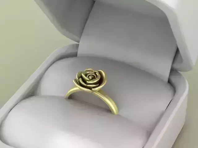 Rose Flower Ring Elegant 3D Printable Jewelry Model 3DM STL OBJ 3D print model
