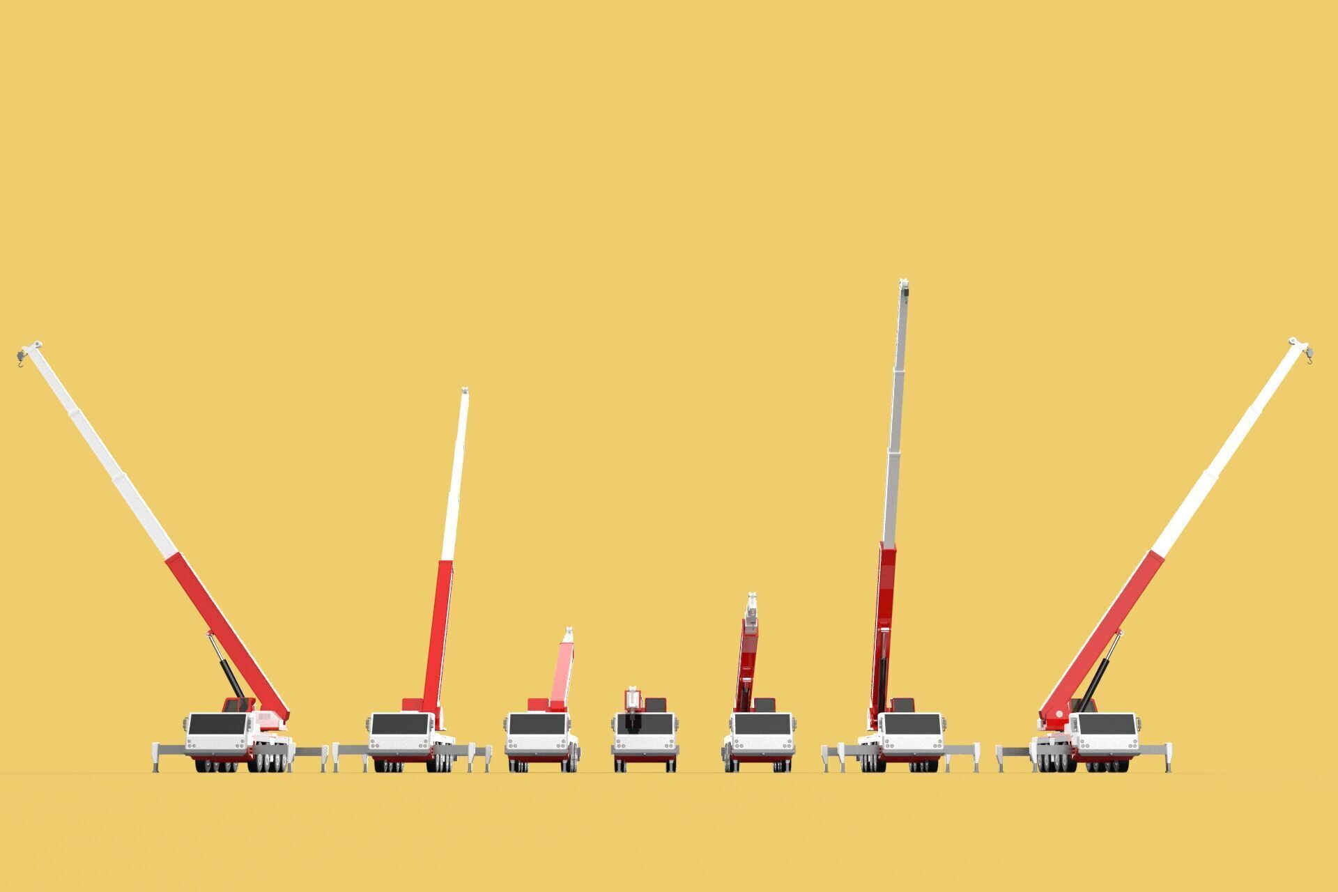 COMBINATION CONFIGURATION BOOM ARM JIB TRUCK MOBILE CRANE LTM 3D model_36