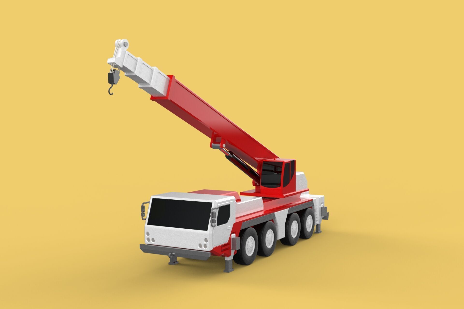 COMBINATION CONFIGURATION BOOM ARM JIB TRUCK MOBILE CRANE LTM 3D model_31