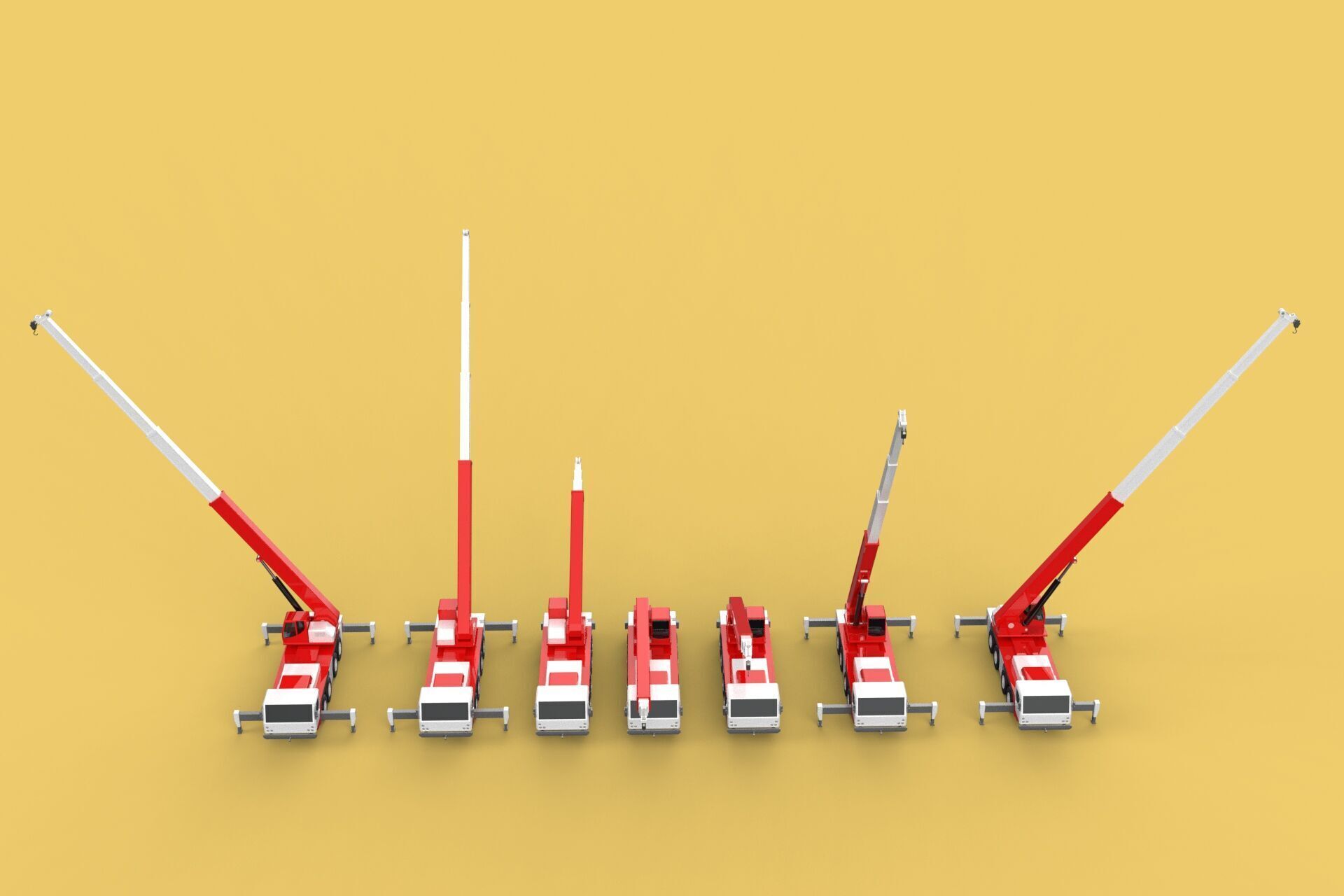 COMBINATION CONFIGURATION BOOM ARM JIB TRUCK MOBILE CRANE LTM 3D model_37