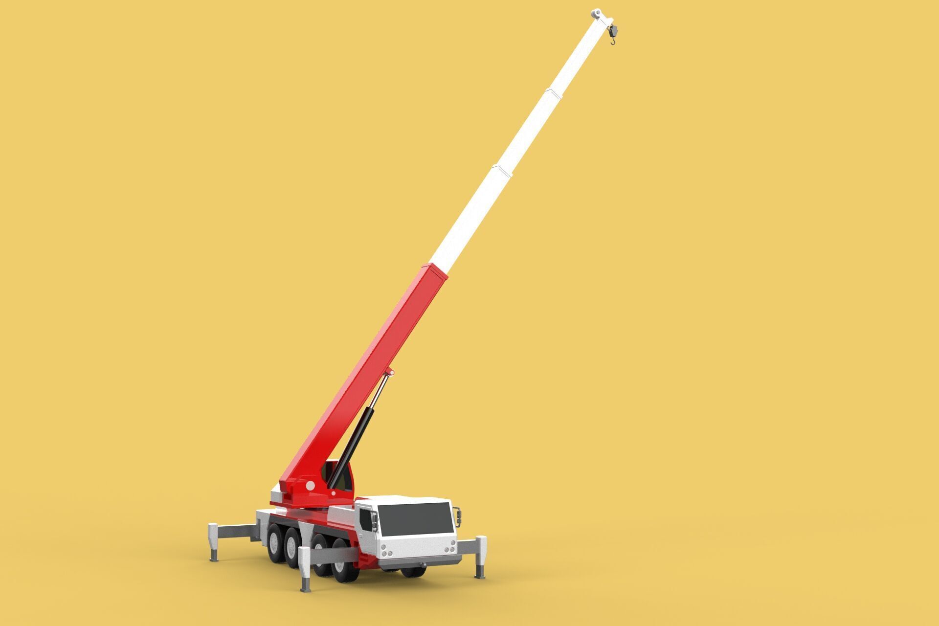 COMBINATION CONFIGURATION BOOM ARM JIB TRUCK MOBILE CRANE LTM 3D model_17