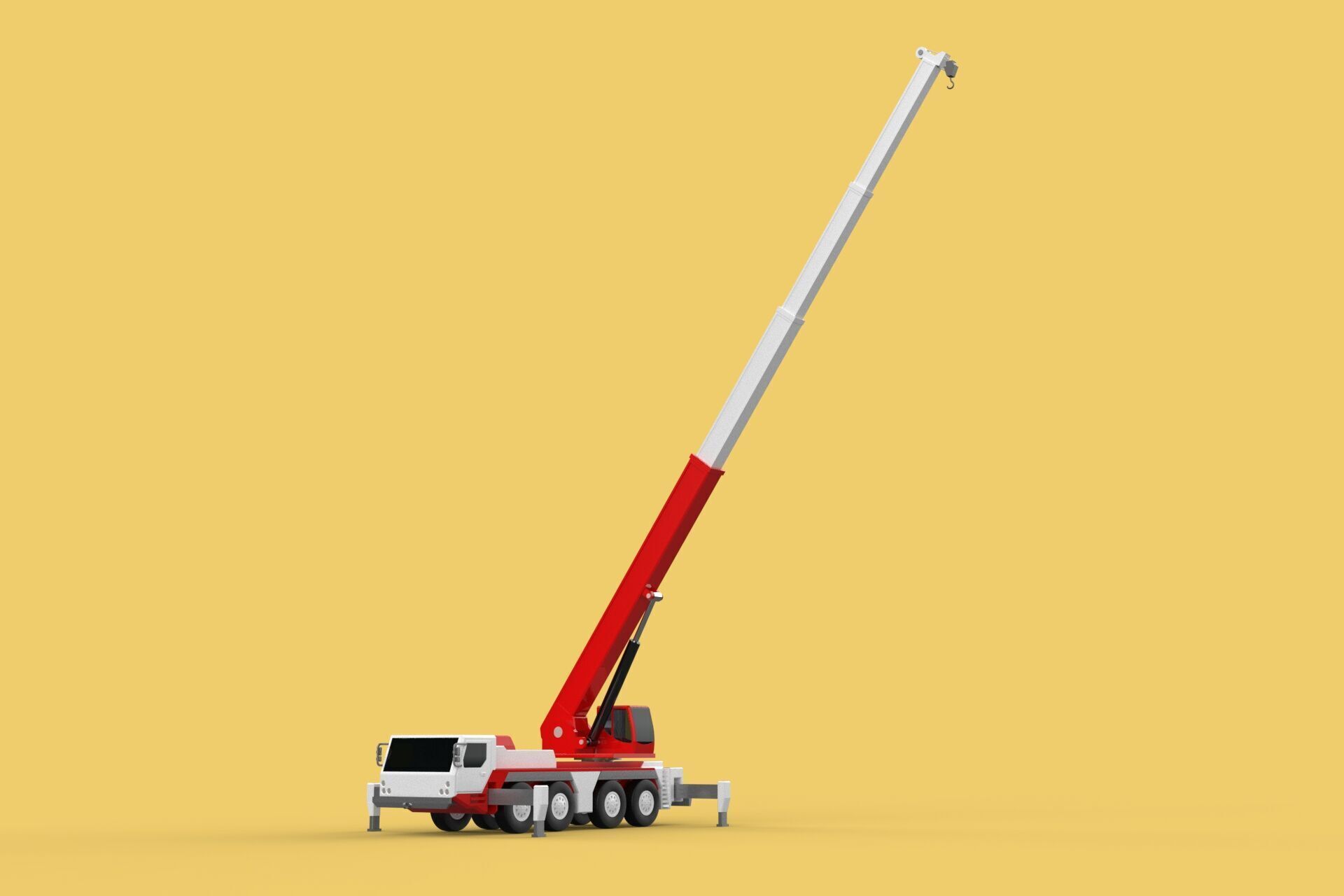 COMBINATION CONFIGURATION BOOM ARM JIB TRUCK MOBILE CRANE LTM 3D model_18