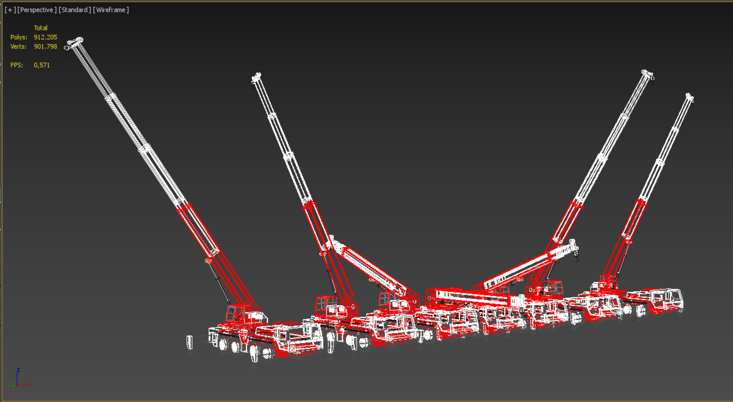 COMBINATION CONFIGURATION BOOM ARM JIB TRUCK MOBILE CRANE LTM 3D model_40
