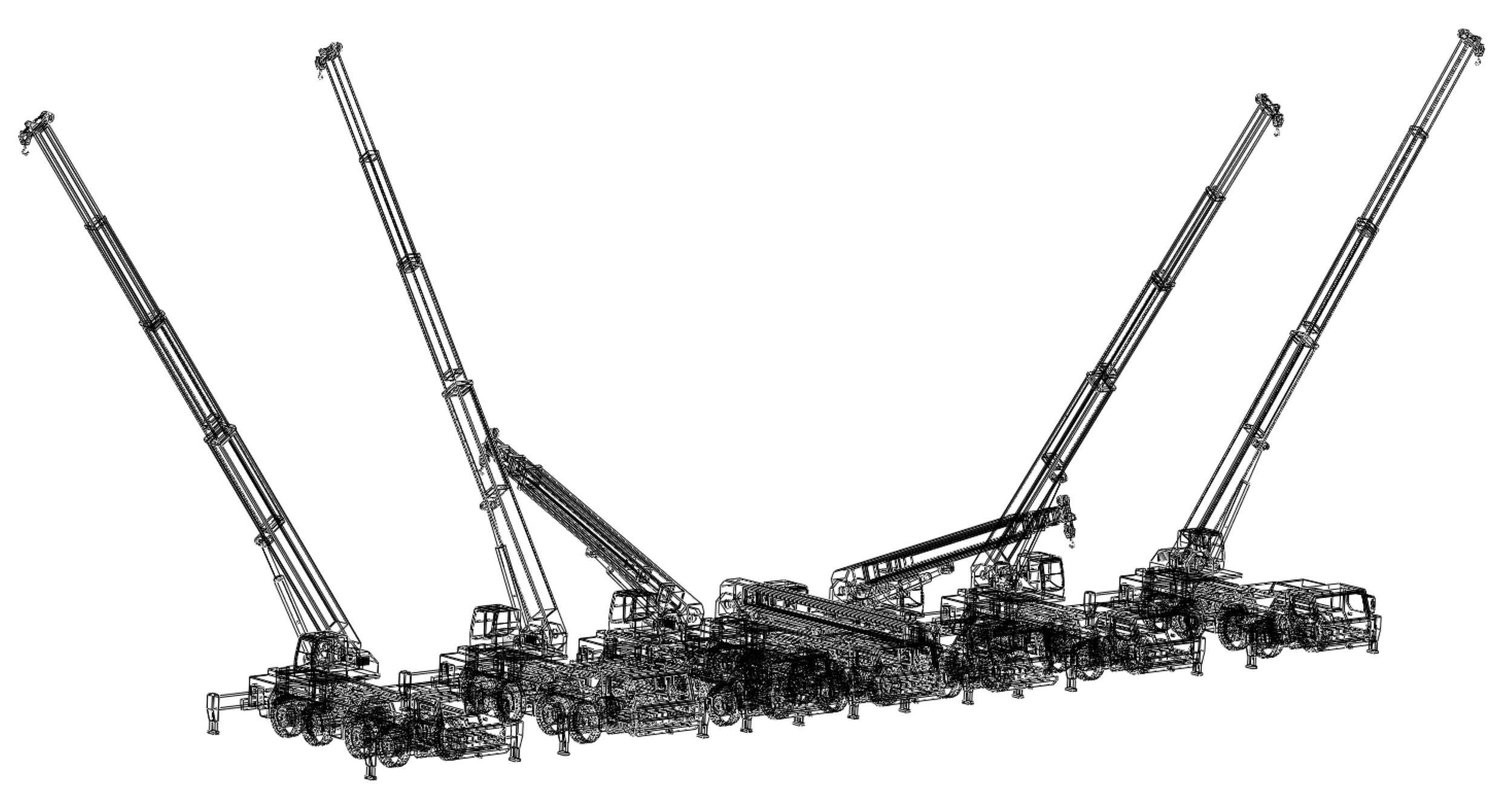 COMBINATION CONFIGURATION BOOM ARM JIB TRUCK MOBILE CRANE LTM 3D model_42