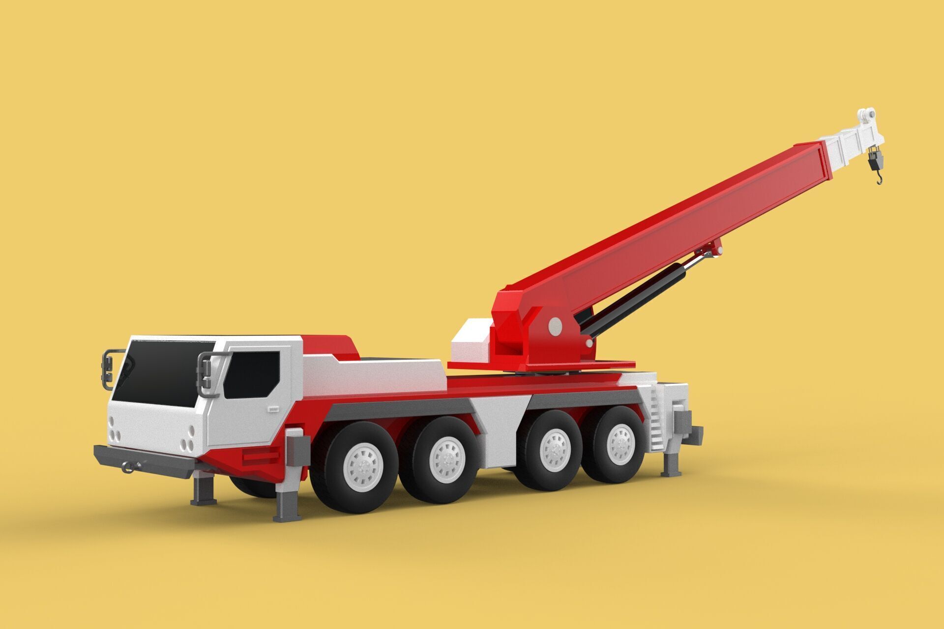 COMBINATION CONFIGURATION BOOM ARM JIB TRUCK MOBILE CRANE LTM 3D model_26