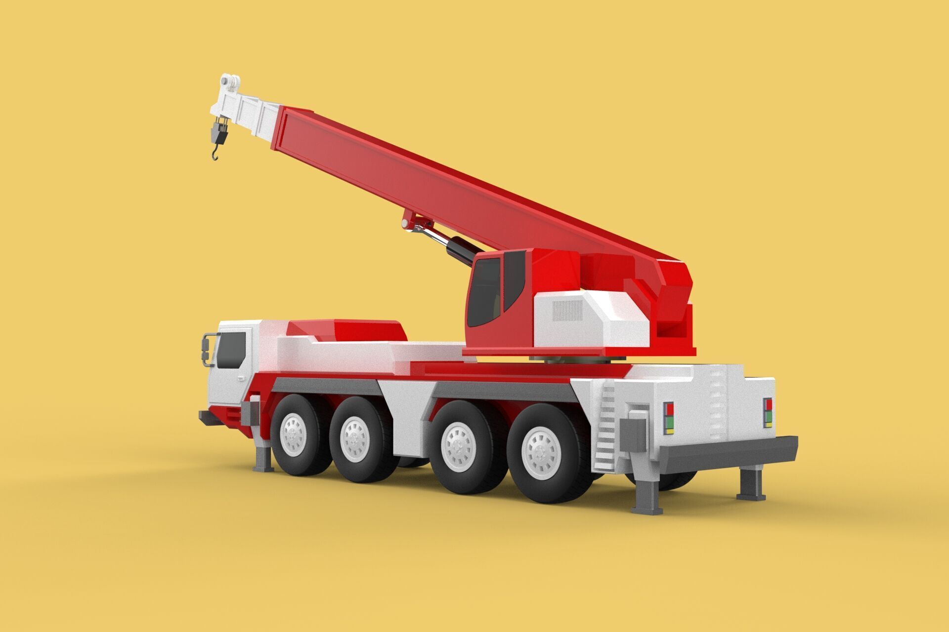 COMBINATION CONFIGURATION BOOM ARM JIB TRUCK MOBILE CRANE LTM 3D model_32