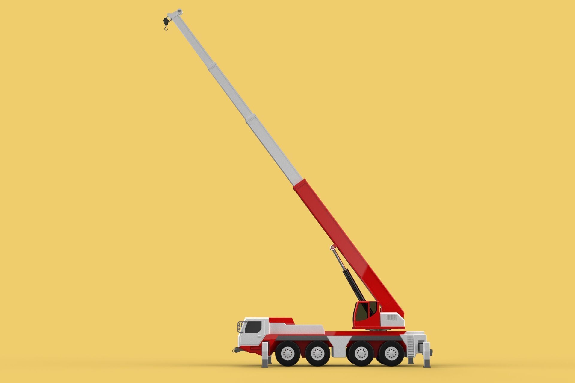 COMBINATION CONFIGURATION BOOM ARM JIB TRUCK MOBILE CRANE LTM 3D model_27