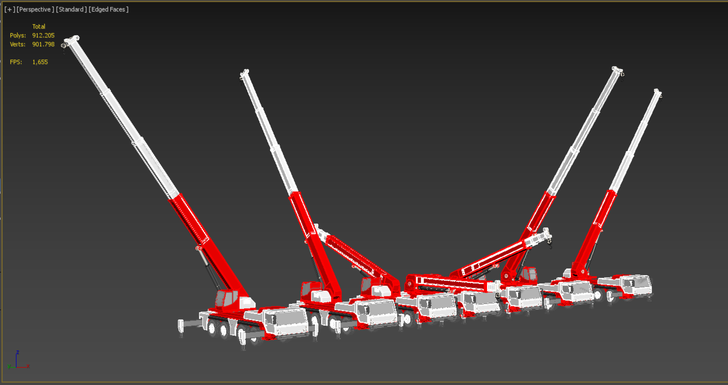 COMBINATION CONFIGURATION BOOM ARM JIB TRUCK MOBILE CRANE LTM 3D model_39