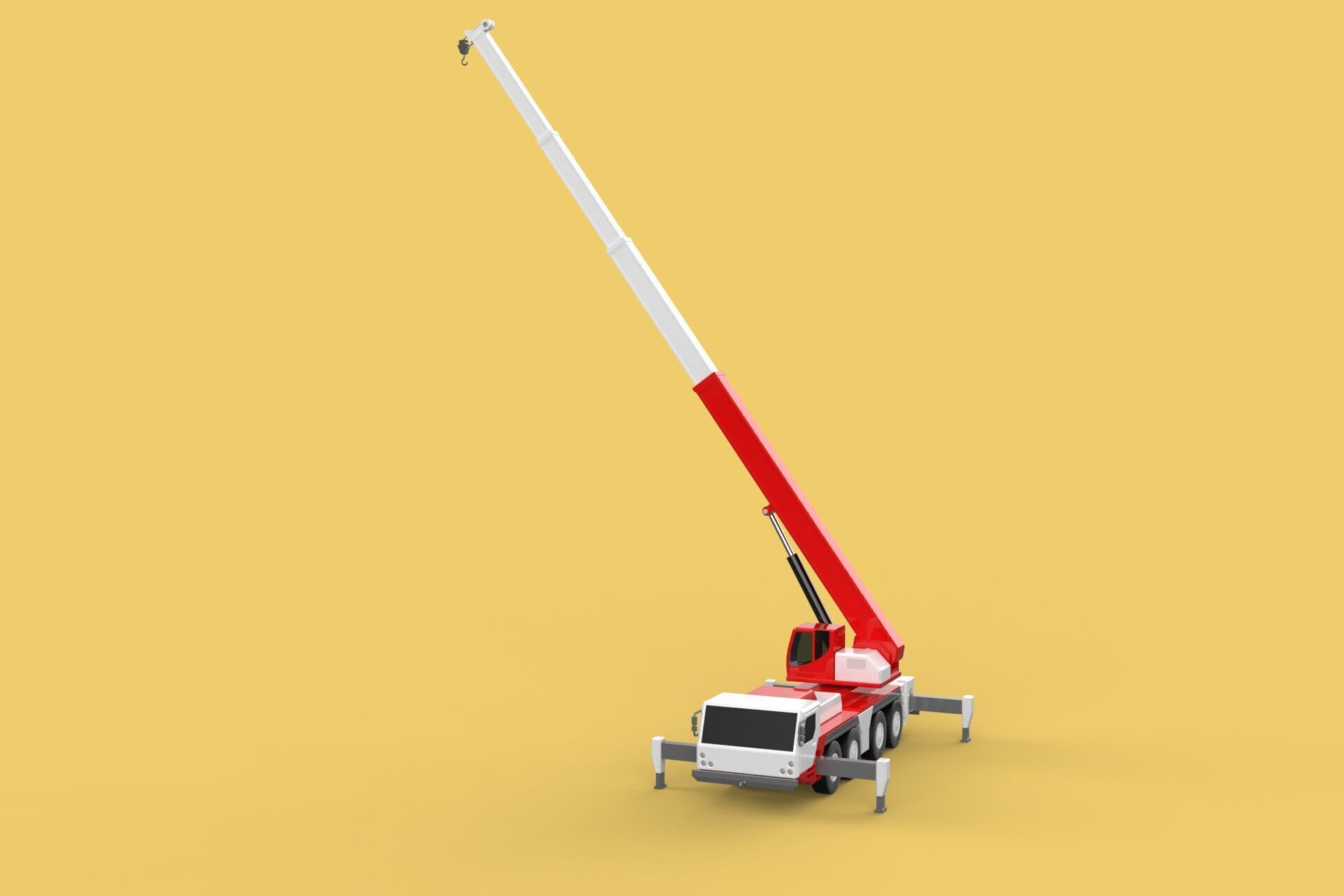 COMBINATION CONFIGURATION BOOM ARM JIB TRUCK MOBILE CRANE LTM 3D model_29