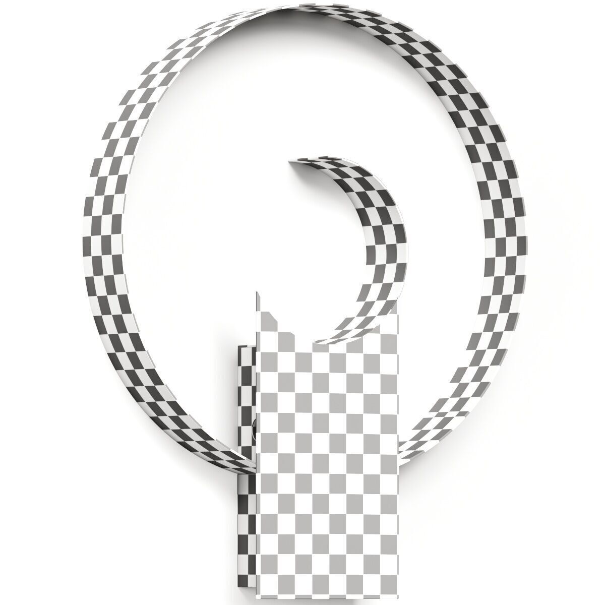 Luce Tu Lighting Laghee Luna Sconce Wall Lamp 3D model_1