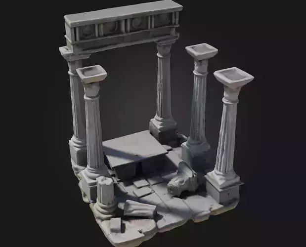 Ancient Ruins Scene  Echoes of a Lost Civilization