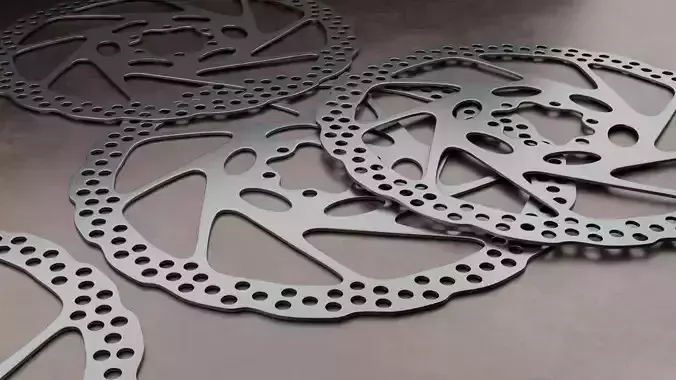 This 3D bicycle brake disc 3D model
