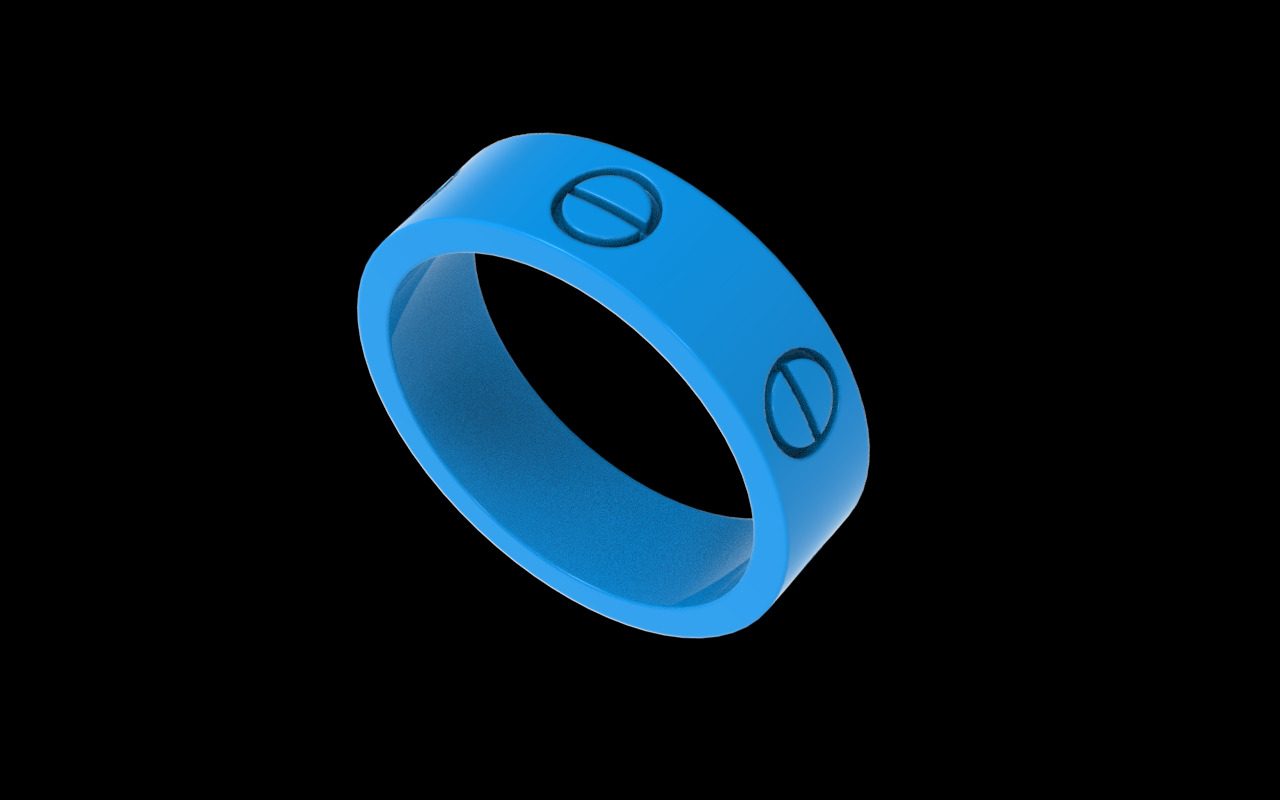 rings love 3D print model_7