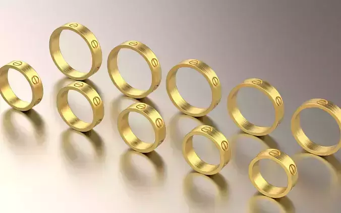 rings love 3D print model