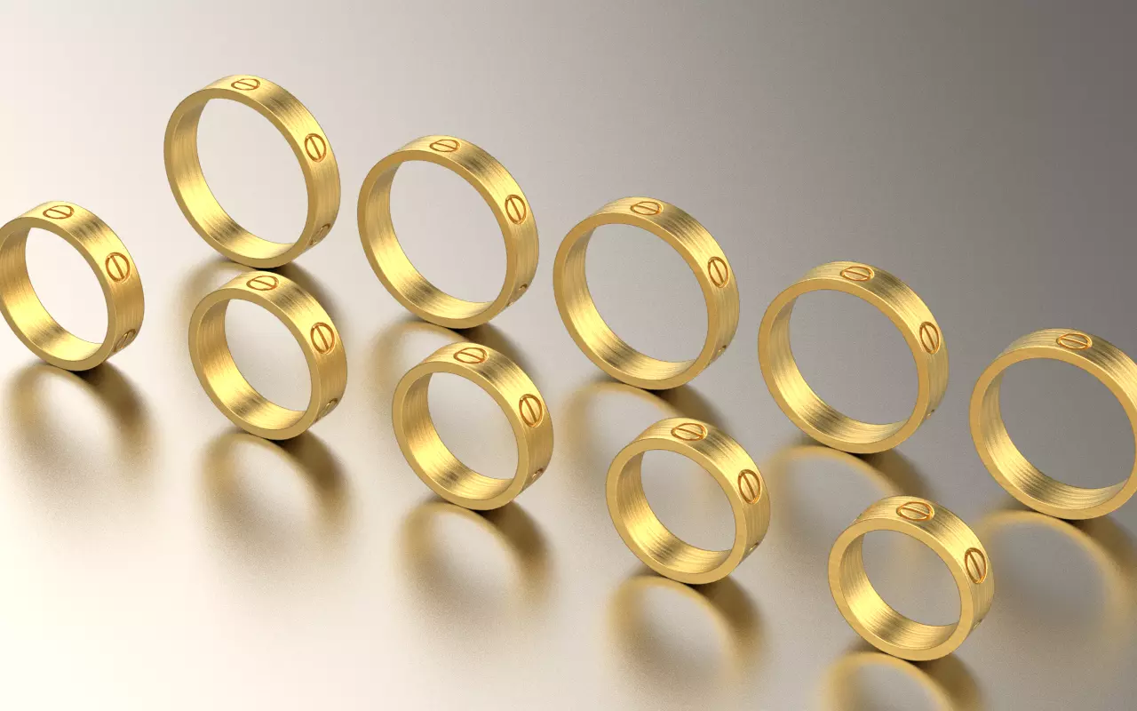 rings love 3D print model_0