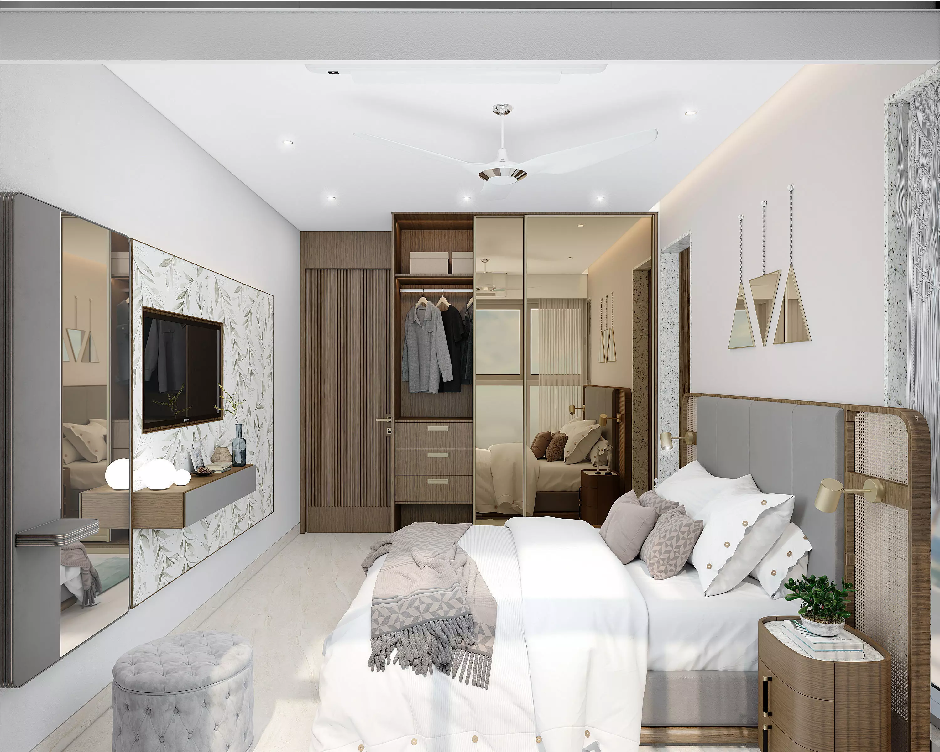 MASTER AND GUEST BEDROOM SCENE DS001 3D model
