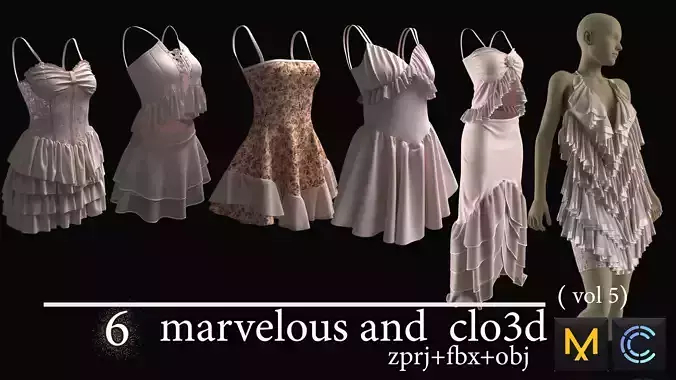 Beautiful collection of gaming clothing at Marvelous Designer