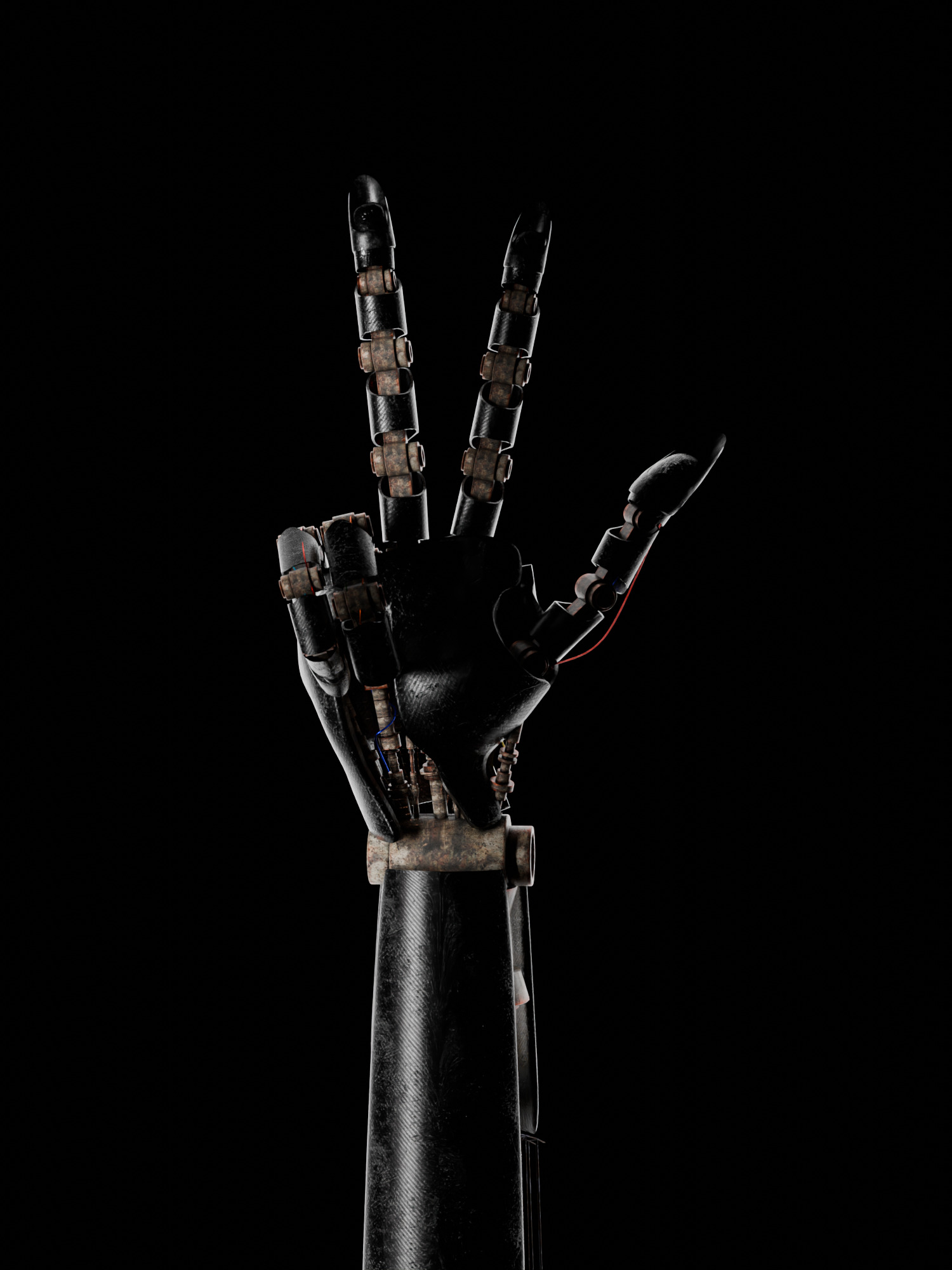 Robotic Sci-Fi hand 3D model_4