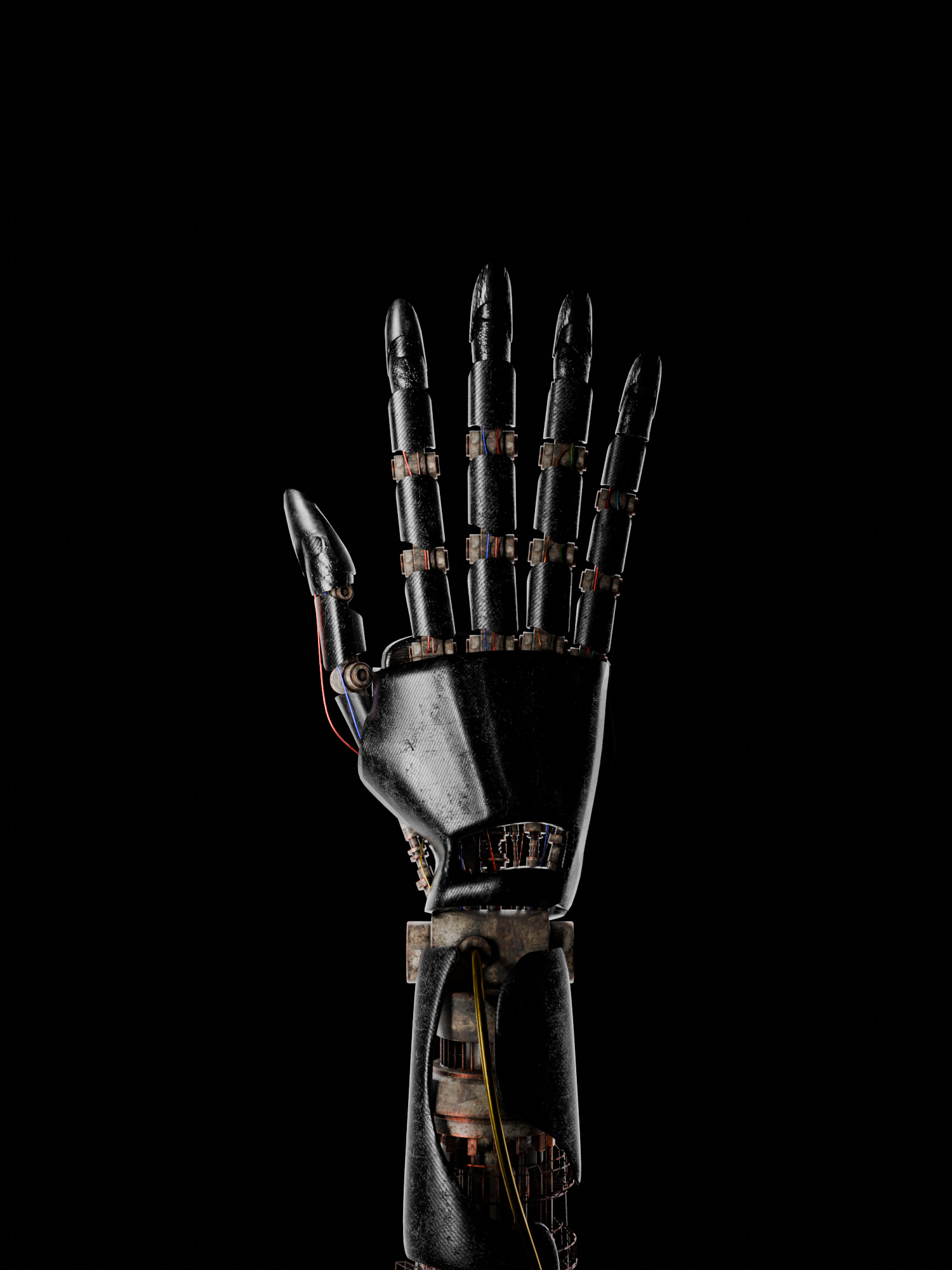 Robotic Sci-Fi hand 3D model_2