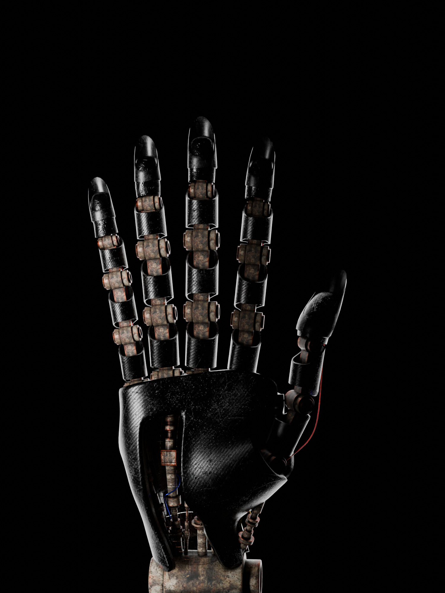 Robotic Sci-Fi hand 3D model_3