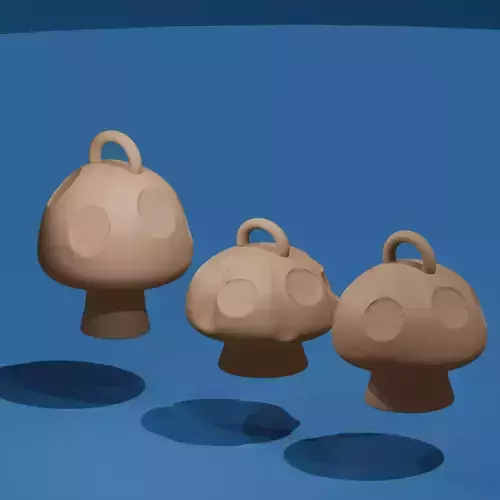 Mushroom Ornament Holiday Decoration STL Printable 3D print model