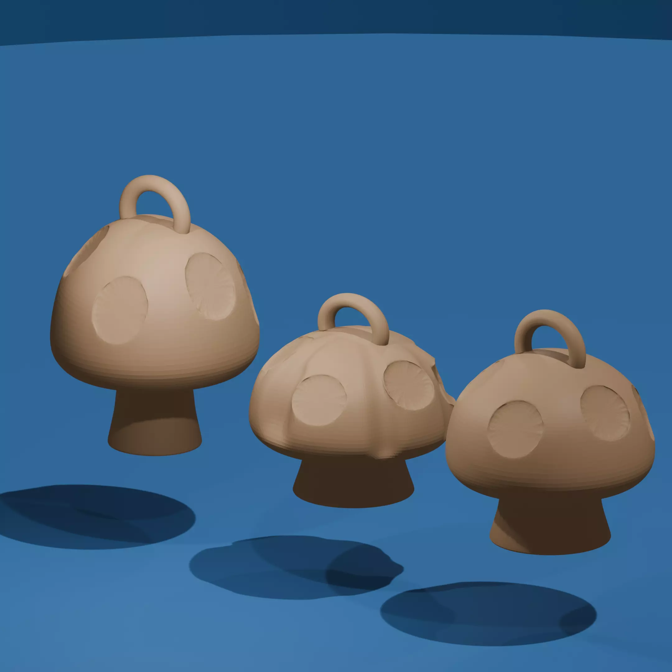 Mushroom Ornament Holiday Decoration STL Printable 3D print model_0