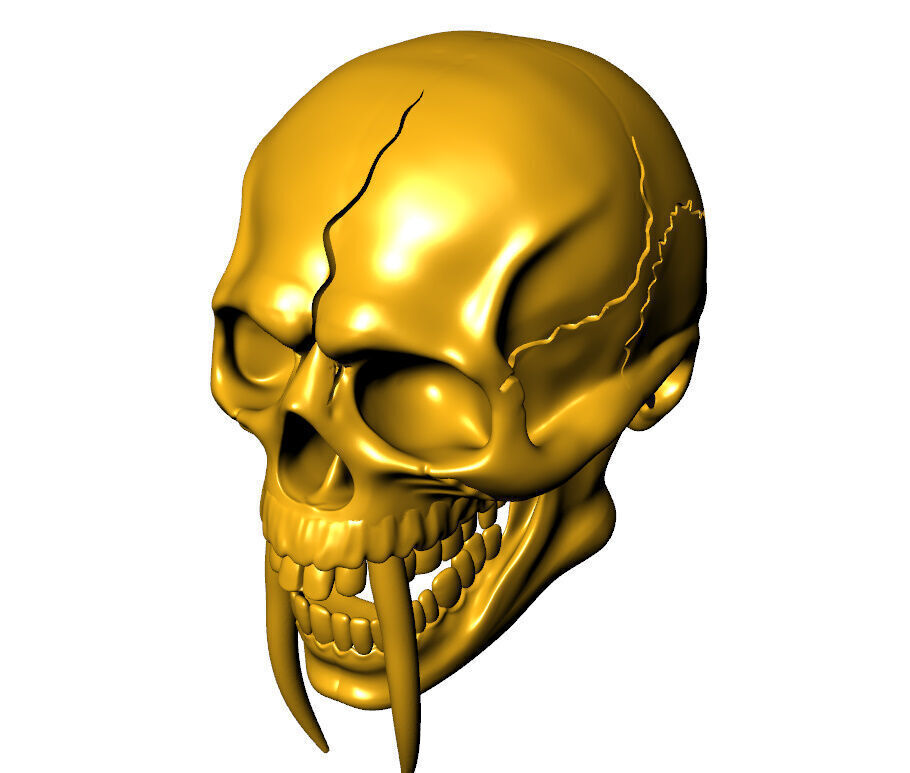 skull pendent 3D print model_7