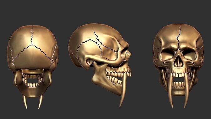 skull pendent 3D print model