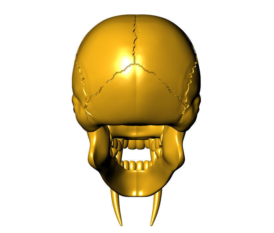 skull pendent 3D print model_5