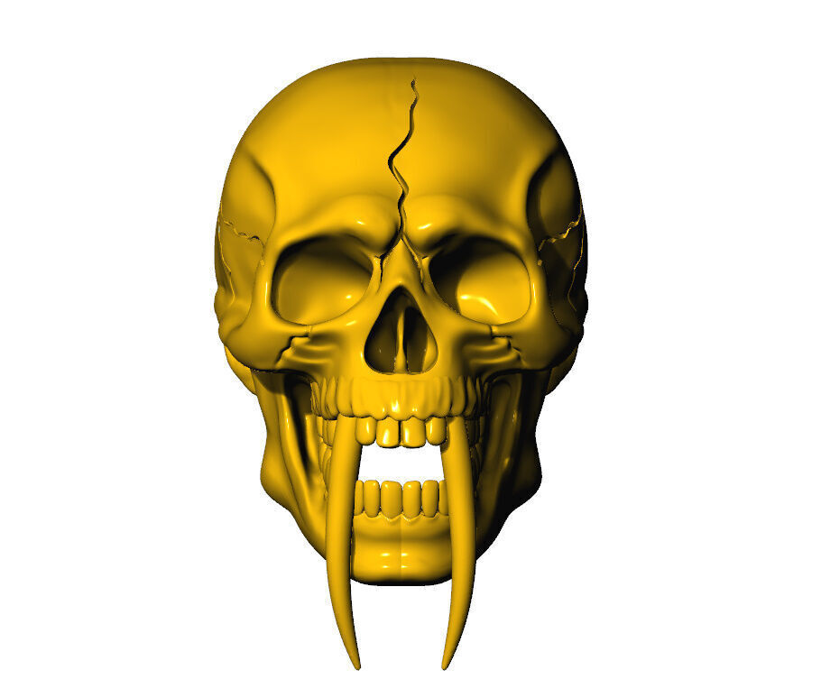 skull pendent 3D print model_2